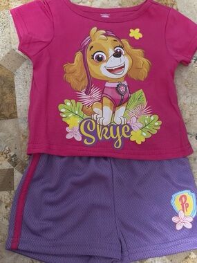Paw Patrol Girls' Bright Pink Character Tee